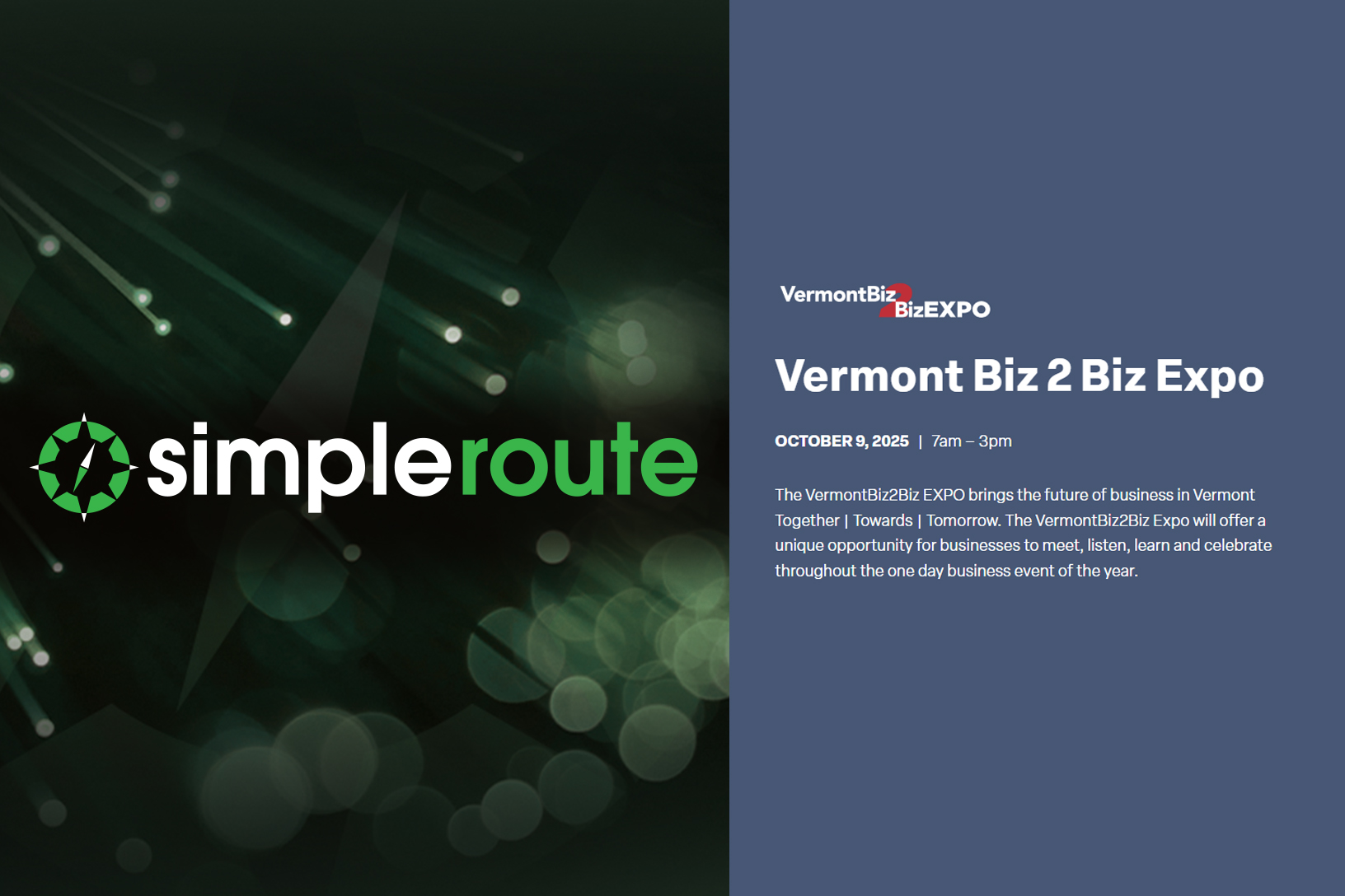 simpleroute to attend its first Biz2Biz Expo!